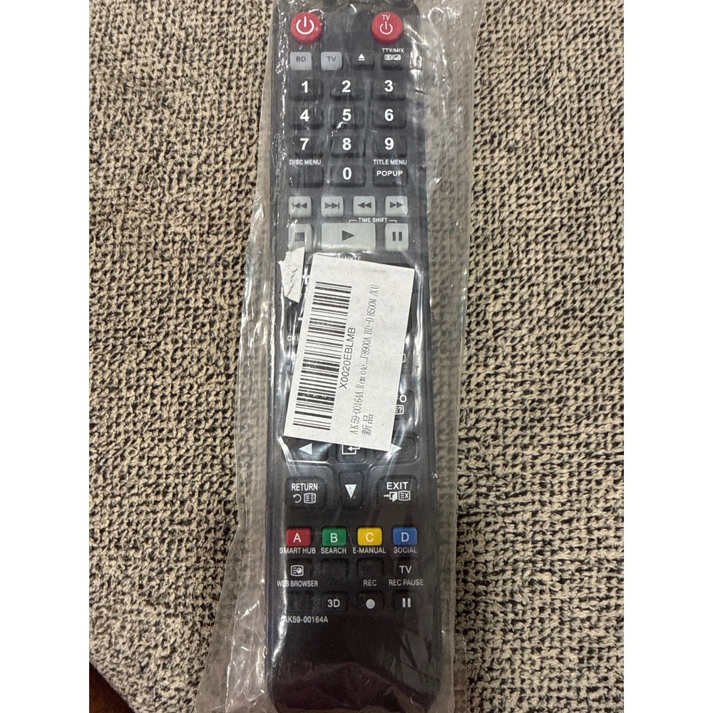 Samsung AK59-00164A Blu-ray Player Remote Control BD-F8900 BD-F8500M Black